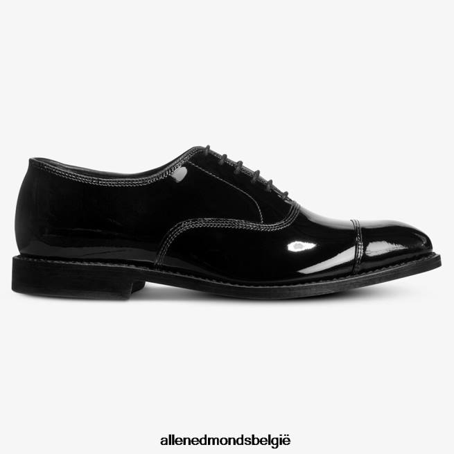 Heren Allen Edmonds park avenue oxford geklede schoen met cap toe zwart patent HDSF4510
