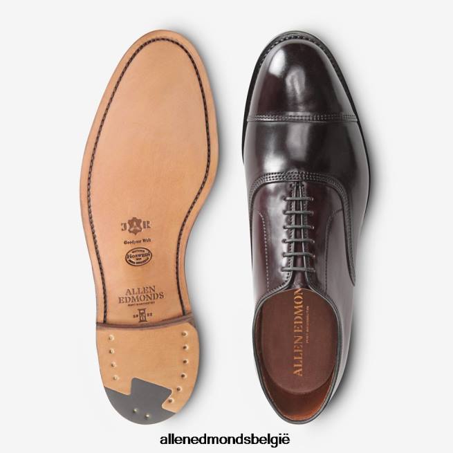 Heren Allen Edmonds park avenue shell cordovan cap-toe oxford geklede schoen bordeaux cordovan HDSF45277