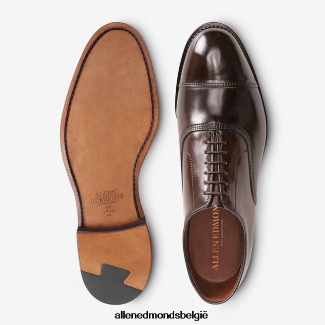 Heren Allen Edmonds park avenue shell cordovan cap-toe oxford geklede schoen bruine cordovan HDSF45276