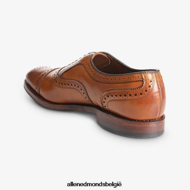 Heren Allen Edmonds strand cap-toe oxford geklede schoen met gecombineerde tapzool walnoot bruin HDSF4538