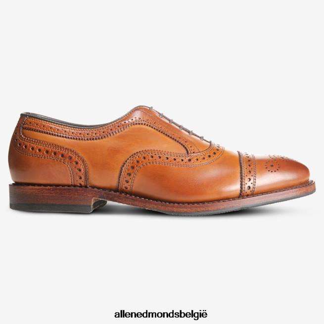 Heren Allen Edmonds strand cap-toe oxford geklede schoen met gecombineerde tapzool walnoot bruin HDSF4538