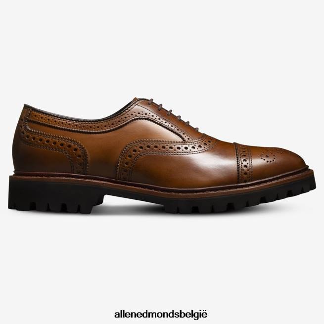 Heren Allen Edmonds strand cap-toe oxford geklede schoen met profielzool okkernoot HDSF45305