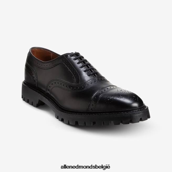 Heren Allen Edmonds strand cap-toe oxford geklede schoen met profielzool zwart HDSF4536