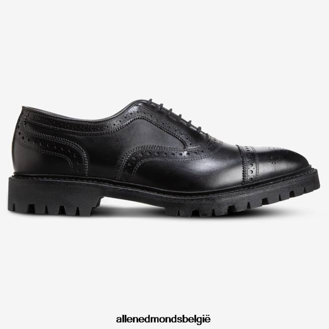 Heren Allen Edmonds strand cap-toe oxford geklede schoen met profielzool zwart HDSF4536