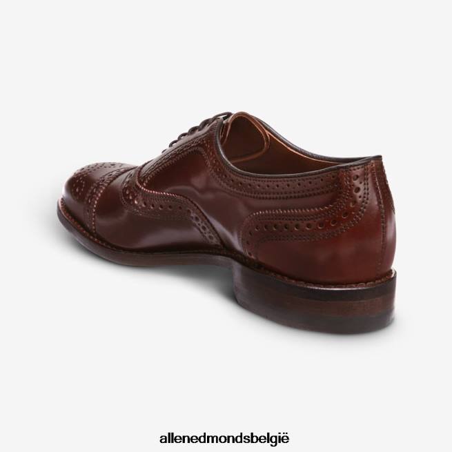 Heren Allen Edmonds strand shell cordovan cap-toe oxford geklede schoen chili cordovan HDSF4531