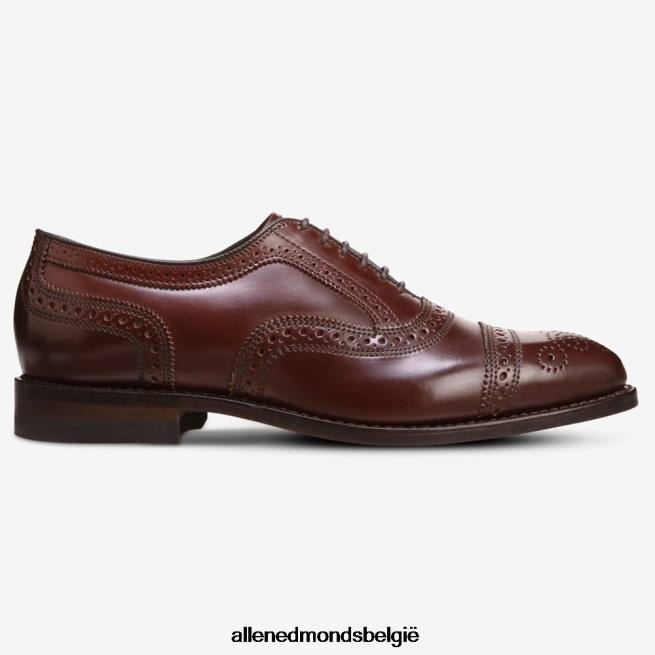 Heren Allen Edmonds strand shell cordovan cap-toe oxford geklede schoen chili cordovan HDSF4531