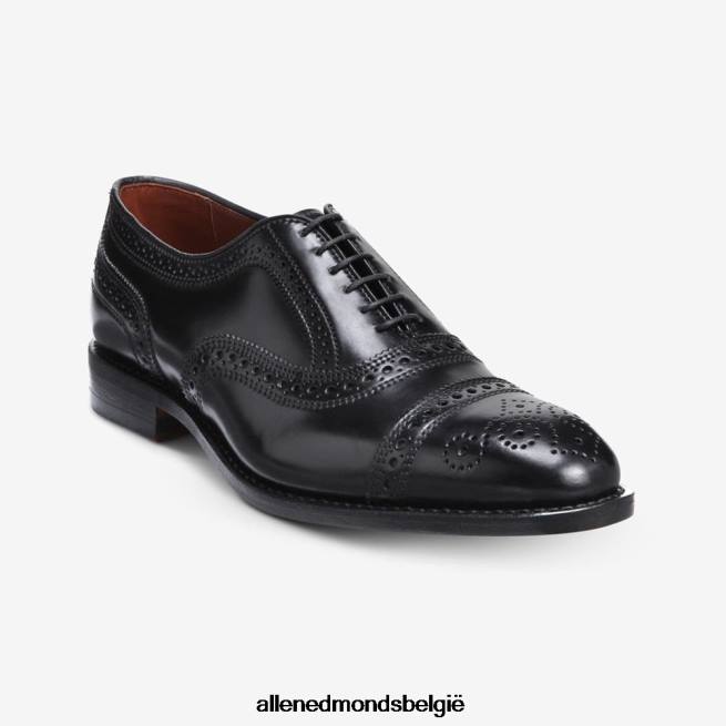 Heren Allen Edmonds strand shell cordovan cap-toe oxford geklede schoen zwarte cordovan HDSF45296