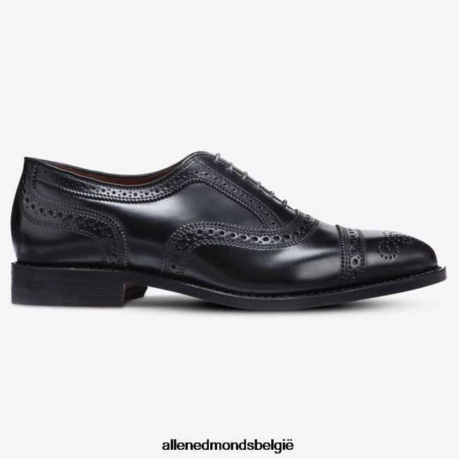 Heren Allen Edmonds strand shell cordovan cap-toe oxford geklede schoen zwarte cordovan HDSF45296