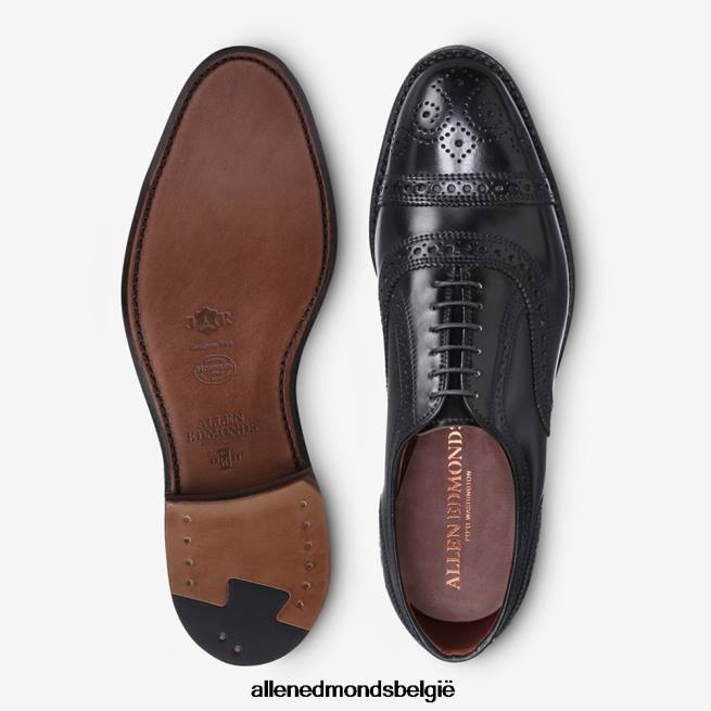 Heren Allen Edmonds strand shell cordovan cap-toe oxford geklede schoen zwarte cordovan HDSF45296