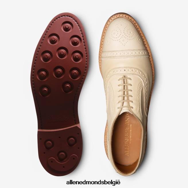 Heren Allen Edmonds strandmok cap-toe oxford met dainite rubberen zool bot plantaardig gelooid leer HDSF4514