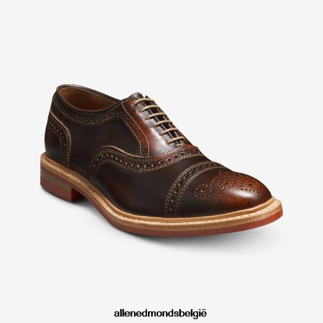 Heren Allen Edmonds strandmok cap-toe oxford met dainite rubberen zool bruin HDSF45224