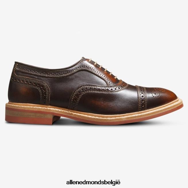Heren Allen Edmonds strandmok cap-toe oxford met dainite rubberen zool bruin HDSF45224