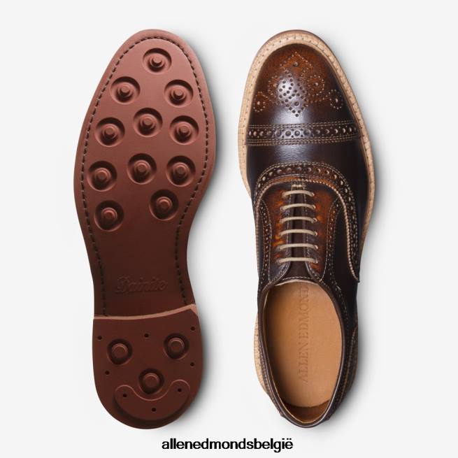 Heren Allen Edmonds strandmok cap-toe oxford met dainite rubberen zool bruin HDSF45224