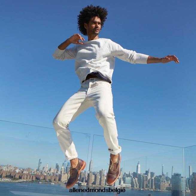 Heren Allen Edmonds strandmok cap-toe oxford met dainite rubberen zool bruin HDSF45224