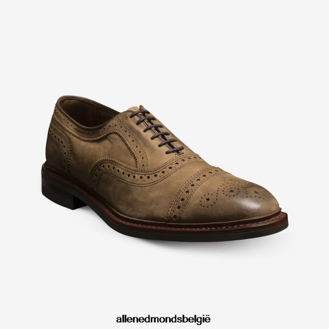 Heren Allen Edmonds strandmok cap-toe oxford met dainite rubberen zool bruin nubuck HDSF45244