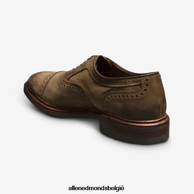 Heren Allen Edmonds strandmok cap-toe oxford met dainite rubberen zool bruin nubuck HDSF45244