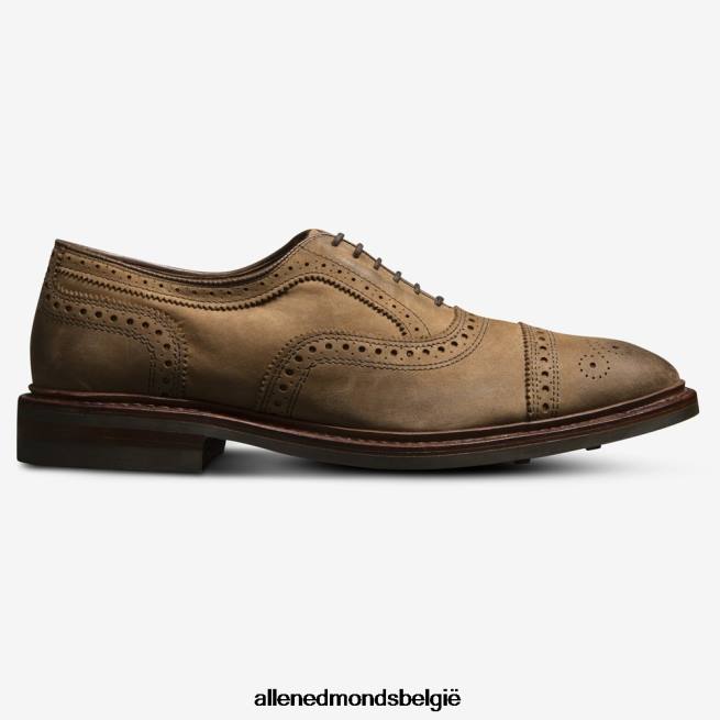 Heren Allen Edmonds strandmok cap-toe oxford met dainite rubberen zool bruin nubuck HDSF45244