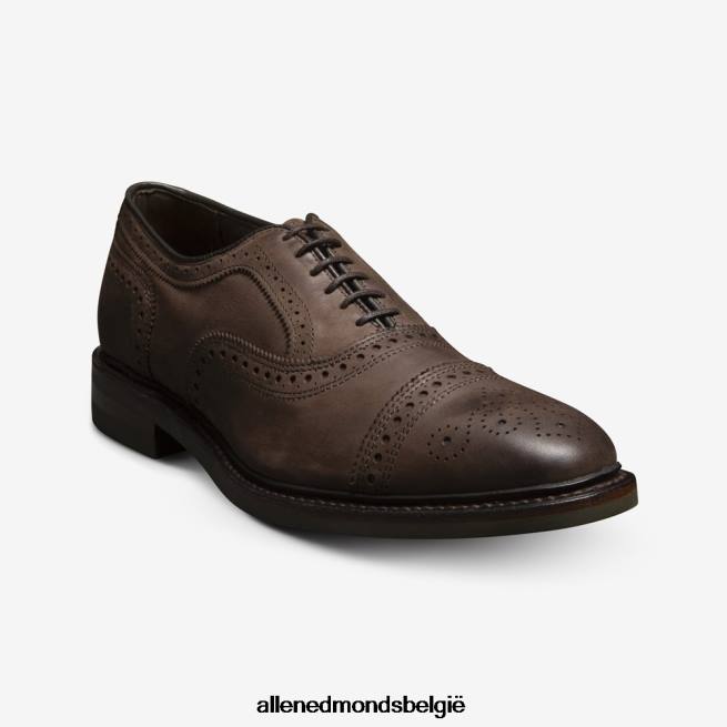 Heren Allen Edmonds strandmok cap-toe oxford met dainite rubberen zool bruin nubuckleer HDSF45228