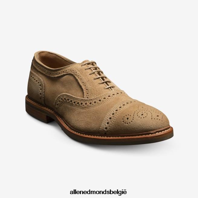 Heren Allen Edmonds strandmok cap-toe oxford met dainite rubberen zool kameel suède HDSF45245