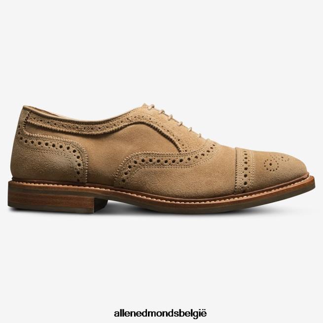 Heren Allen Edmonds strandmok cap-toe oxford met dainite rubberen zool kameel suède HDSF45245