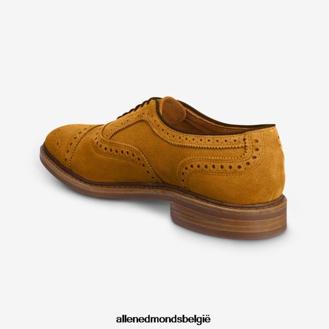 Heren Allen Edmonds strandmok cap-toe oxford met dainite rubberen zool kurkuma suède HDSF45247