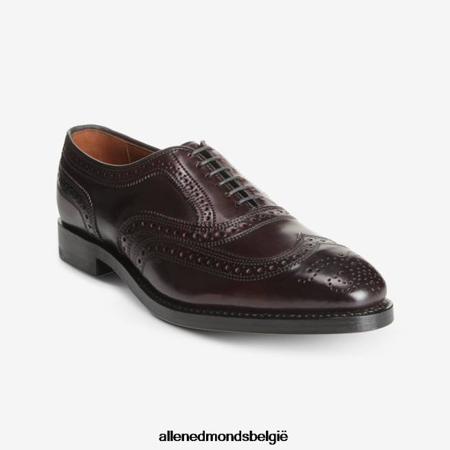 Heren Allen Edmonds cambridge shell cordovan vleugeltip geklede schoen bordeaux HDSF4549