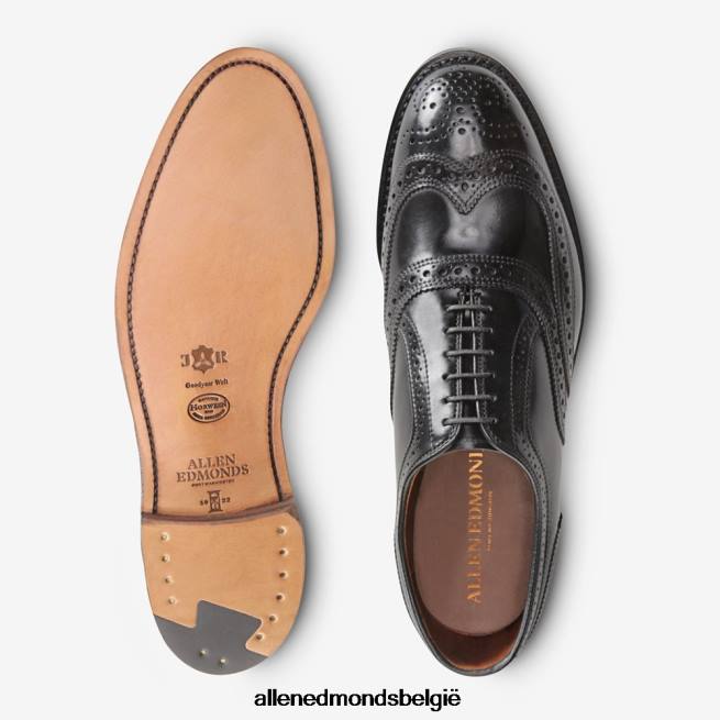 Heren Allen Edmonds cambridge shell cordovan vleugeltip geklede schoen zwarte cordovan HDSF45324