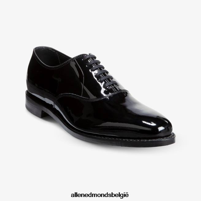 Heren Allen Edmonds carlyle oxford geklede schoen met platte neus zwart patent HDSF4547