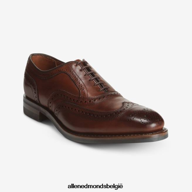 Heren Allen Edmonds mcallister wingtip oxford geklede schoen met dainite zool donkere chili HDSF4559