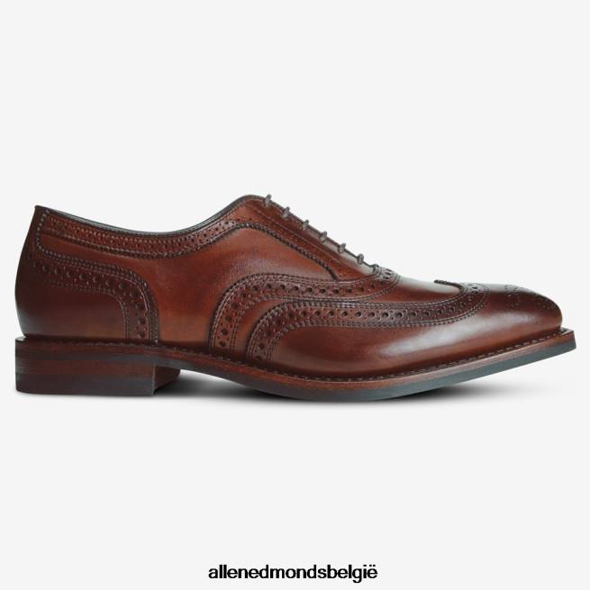 Heren Allen Edmonds mcallister wingtip oxford geklede schoen met dainite zool donkere chili HDSF4559