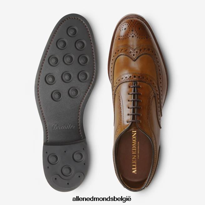 Heren Allen Edmonds mcallister wingtip oxford geklede schoen met dainite zool walnoot bruin HDSF45355