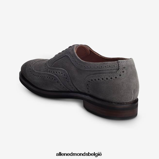 Heren Allen Edmonds neusok suède vleugeltip oxford grijs HDSF45442
