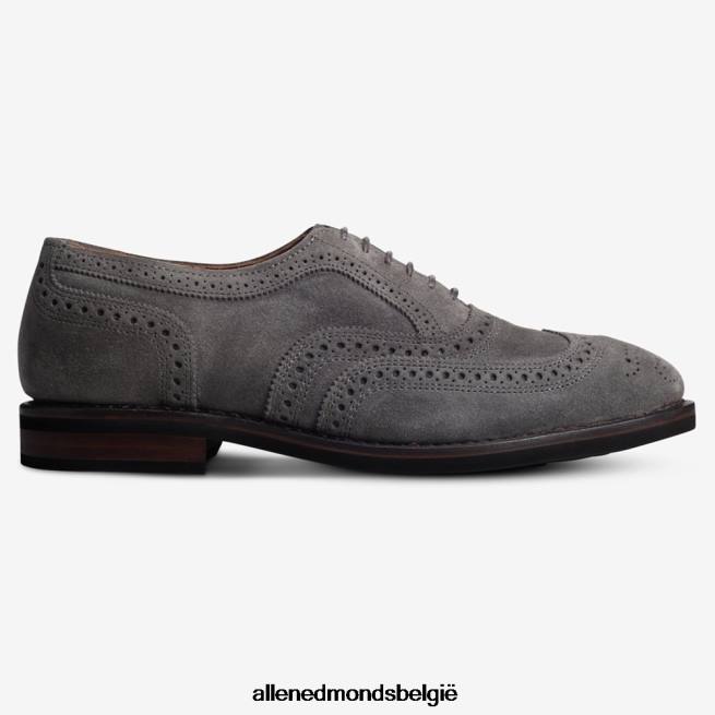 Heren Allen Edmonds neusok suède vleugeltip oxford grijs HDSF45442