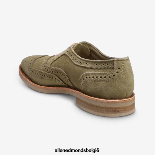 Heren Allen Edmonds neusok suède vleugeltip oxford salie groen HDSF45107