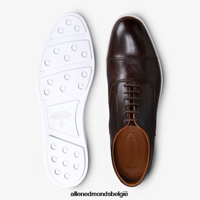 Heren Allen Edmonds park avenue oxford geklede sneaker donkerbruin graan HDSF45251