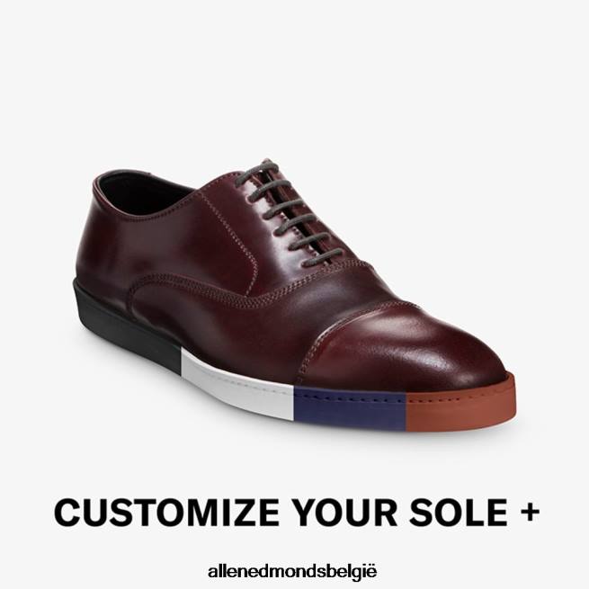 Heren Allen Edmonds park avenue shell cordovan oxford geklede sneaker bordeaux cordovan HDSF45264