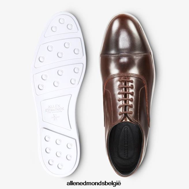 Heren Allen Edmonds park avenue shell cordovan oxford geklede sneaker bruin HDSF45266