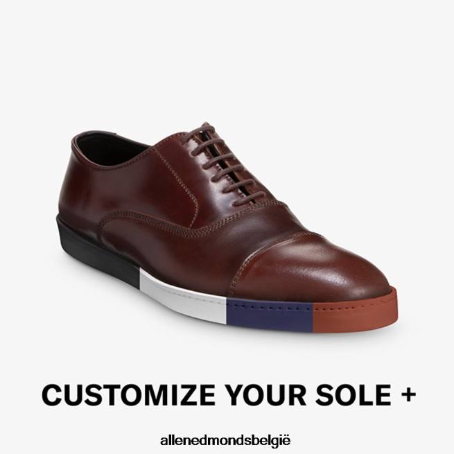 Heren Allen Edmonds park avenue shell cordovan oxford geklede sneaker chili cordovan HDSF4521