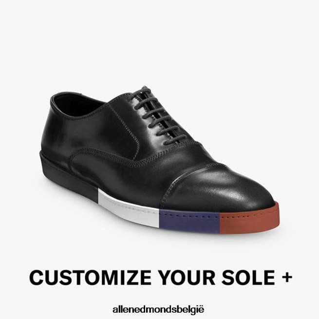 Heren Allen Edmonds park avenue shell cordovan oxford geklede sneaker zwarte cordovan HDSF45265