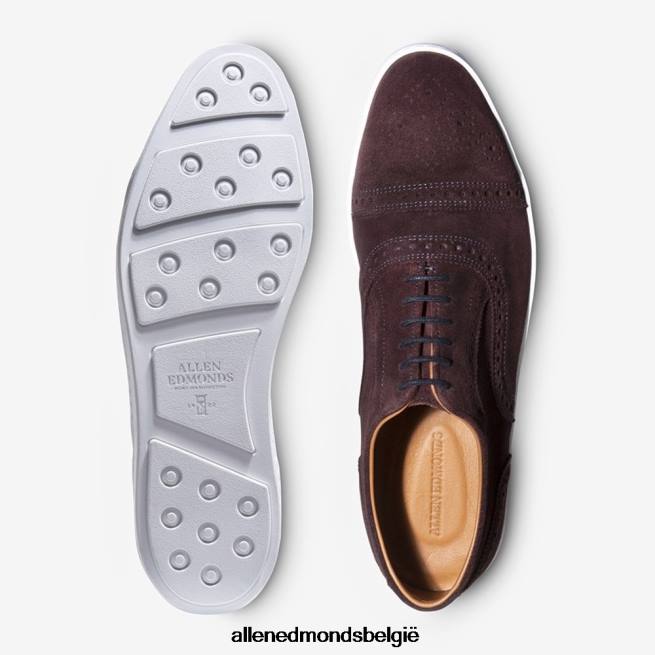 Heren Allen Edmonds strand oxford sneaker bordeaux suède HDSF45242