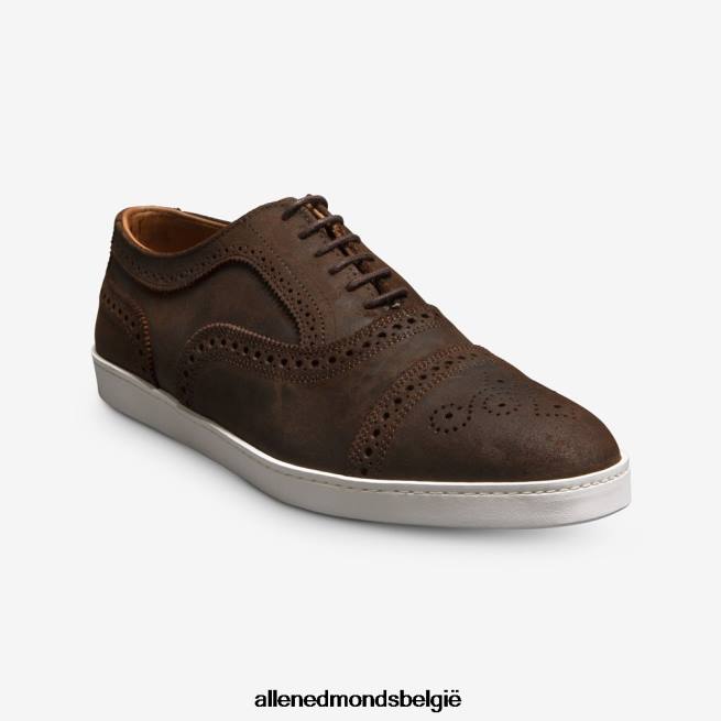 Heren Allen Edmonds strand oxford sneaker bruin gewaxt suède HDSF45241