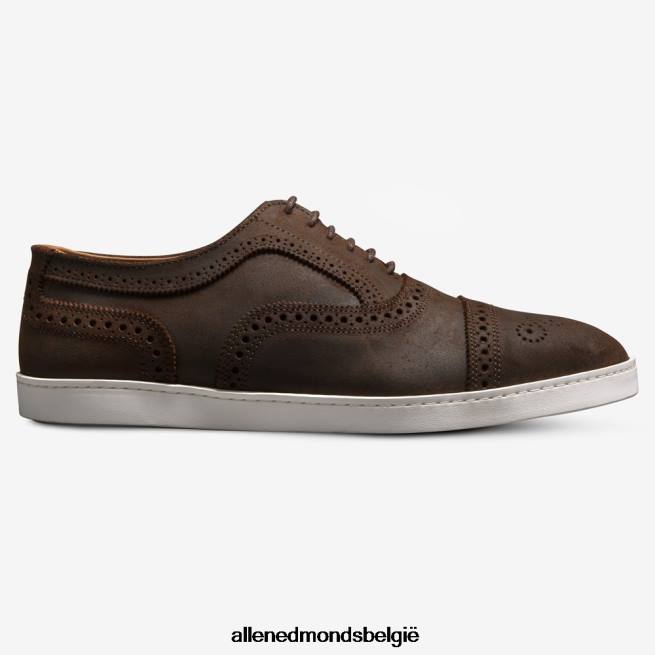 Heren Allen Edmonds strand oxford sneaker bruin gewaxt suède HDSF45241