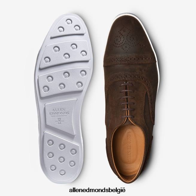 Heren Allen Edmonds strand oxford sneaker bruin gewaxt suède HDSF45241