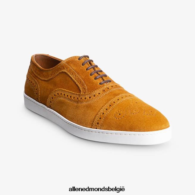 Heren Allen Edmonds strand oxford sneaker kurkuma suède HDSF4513
