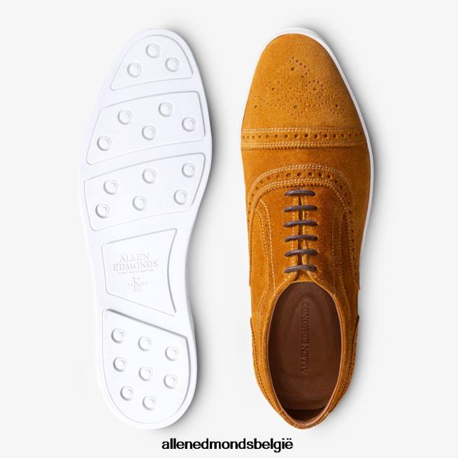 Heren Allen Edmonds strand oxford sneaker kurkuma suède HDSF4513