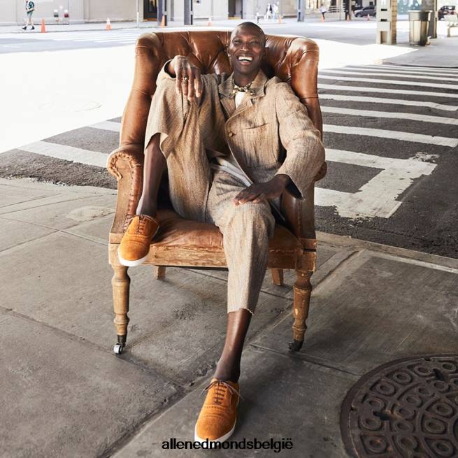 Heren Allen Edmonds strand oxford sneaker kurkuma suède HDSF4513