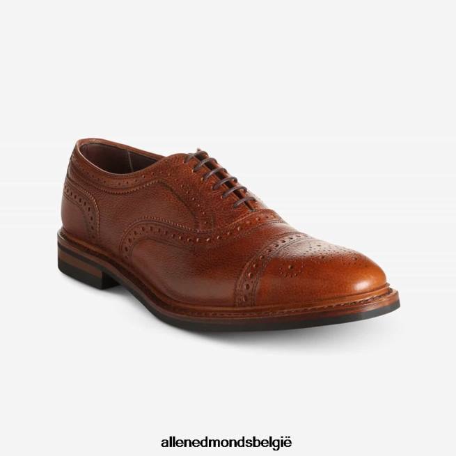 Heren Allen Edmonds strandmok weerbestendig oxford met dainite rubberen zool bruin graan HDSF45233