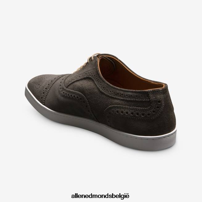 Heren Allen Edmonds streng suède oxford sneaker grijs HDSF4528