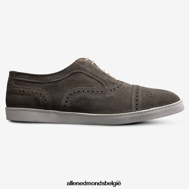 Heren Allen Edmonds streng suède oxford sneaker grijs HDSF4528