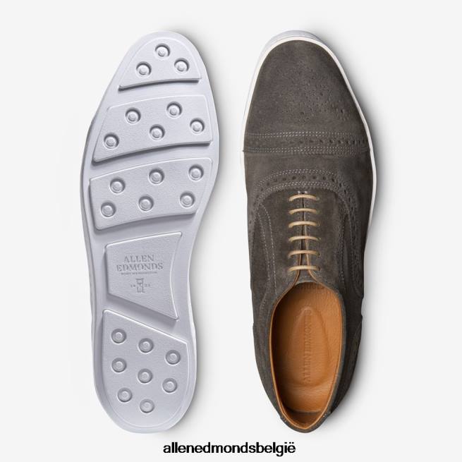 Heren Allen Edmonds streng suède oxford sneaker grijs HDSF4528